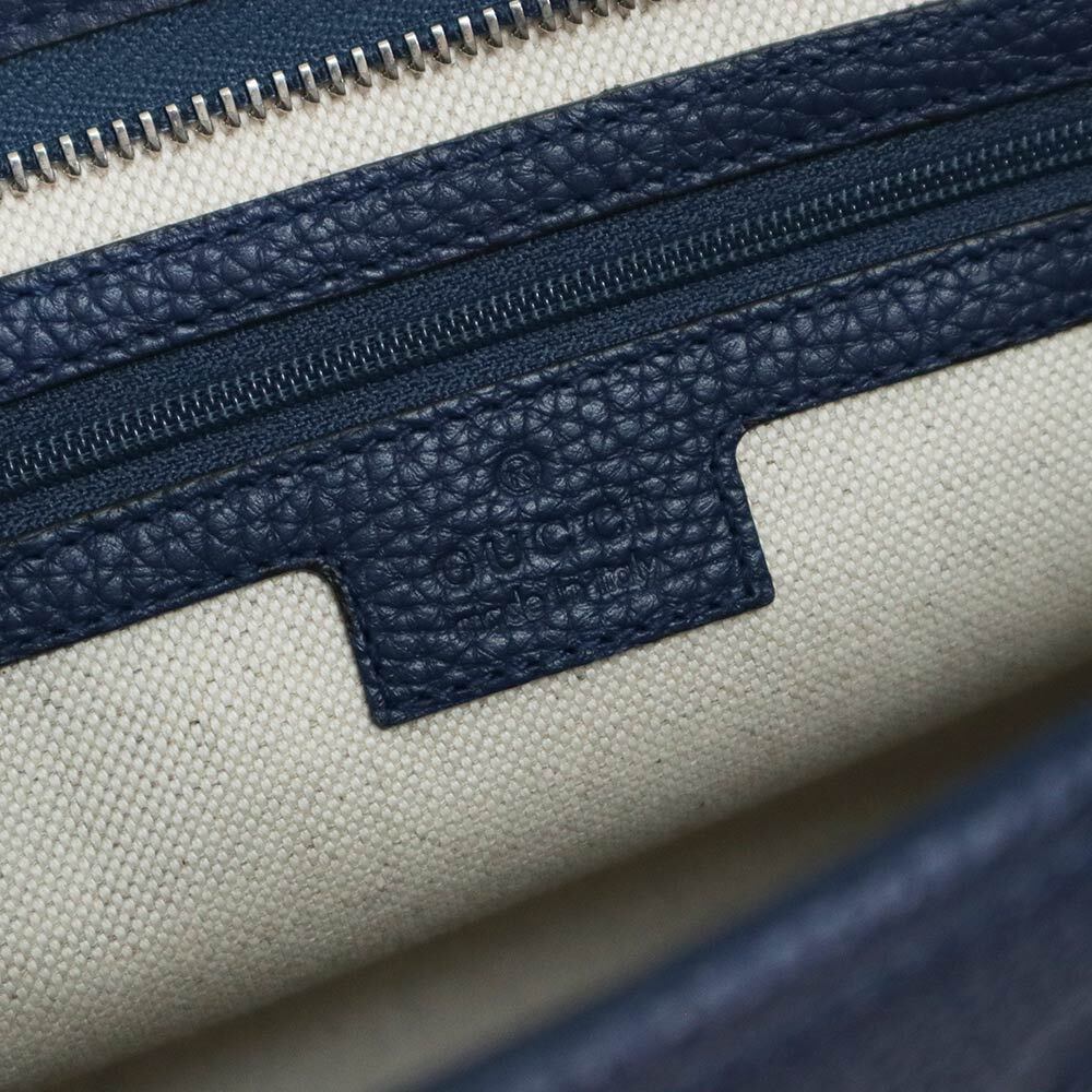 Gucci Jumbo GG Clutch Shoulder Clutch Bag Leather Blue - Picture 9 of 10